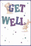 Bursting with delightful energy, this Bromley-inspired get well card brings a smile from the moment it's seen. Two charming figures-a cuddly teddy and a spirited puppy-leap from the design, each nimbly supporting the bold, cheerful letters spelling 'Get Well.' Their plush, detailed fur appears invitingly soft, echoing the tactile comfort found in a soft blanket or a lovingly wrapped floral arrangement. The text, painted in harmonious hues of indigo and teal, stands vibrant and proud against a creamy white background, suggesting both cleanliness and serenity. Playful stars scattered in shades of blue and purple glimmer across the card, much like the sparkling shopfronts along East Street or the welcoming atmosphere of local Bromley cafés. The warm, joyful composition is suffused with a spirit of kindness and optimism-every brushstroke crafted to offer reassurance and gentle healing. Sharing this card is like giving a heartfelt embrace, perfectly suited for lifting a friend's spirits and sending hope across town, whether delivered to the heart of Bromley or a cosy home in Bickley.